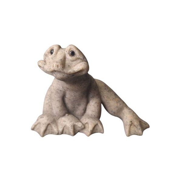 Quarry Critters Frita Frog 2000 Figurine Resin Stone Vintage Smile Sitting - Picture 10 of 10